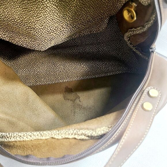 Borbonese Leather Satchel Bag - Picture 4 of 6